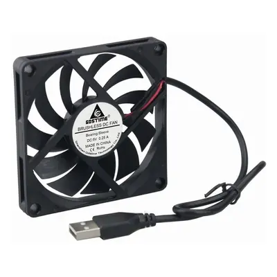 Ventilátor 80x80x10.8mm, 5V DC s USB konektorem