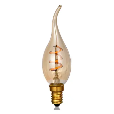 Designová retro žárovka LED Edison F2 svíčková 3W, patice E14