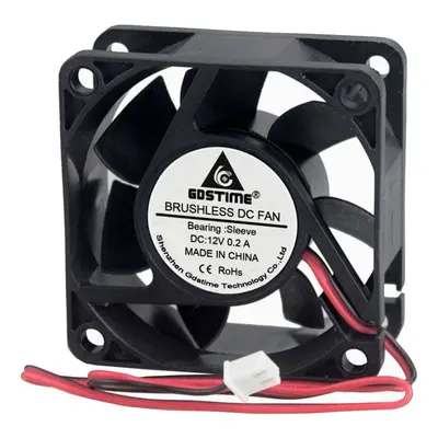 Ventilátor 60x60x25mm, 12V DC, XH2.54 - 2Pin