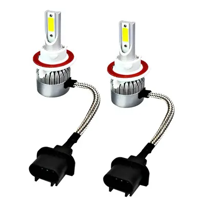 Sada LED autožárovek s paticí H13, COB LED, 4000lm, 12V, 24V - Bílá, 6500K