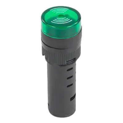 LED kontrolka s bzučákem AD16-16SM, pro průměr otvoru 16mm Zelená 24V AC/DC