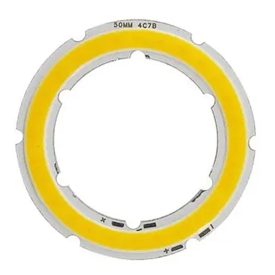 COB LED Dioda ⌀50mm, 5W, Teplá bílá