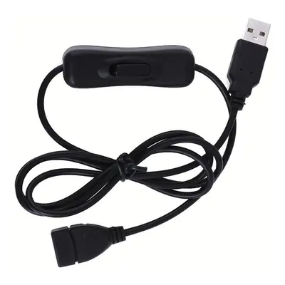 Prodlužovací kabel USB 2.0 s vypínačem, 1m, černý