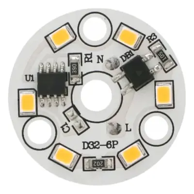 LED modul kulatý 3W, ⌀32mm, 220-240V AC Teplá bílá (3000-3500K)