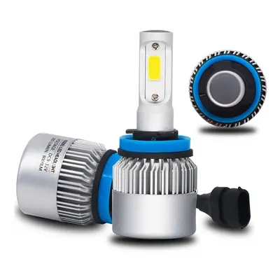 Sada LED autožárovek s paticí H8, COB LED, 4000lm, 12V, 24V - Bílá, 6500K