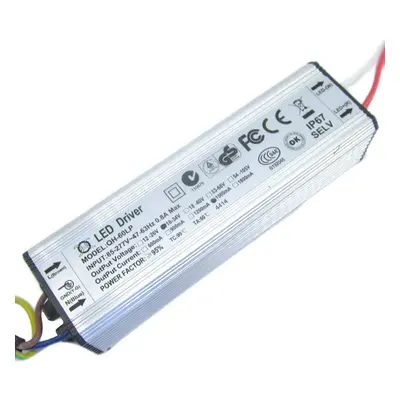 Napájecí zdroj pro 6-12 kusů 5W LED, 18-34V, 1500mA, IP67