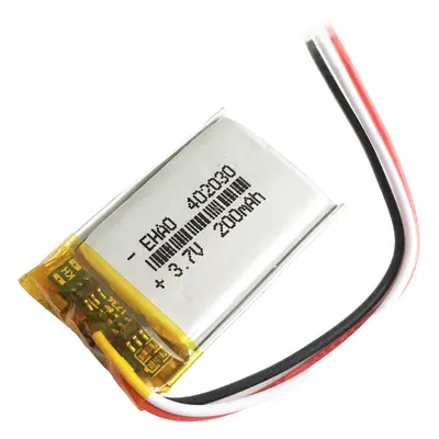 Li-Pol baterie 200mAh, 3.7V, 402030, 3 vodiče