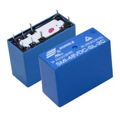 Relé SMI-48VDC-SL-2C, 48V DC/250V AC 5A