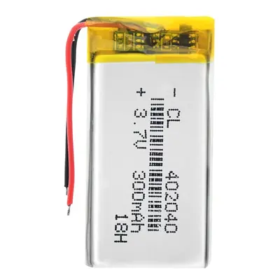 Li-Pol baterie 300mAh, 3.7V, 402040