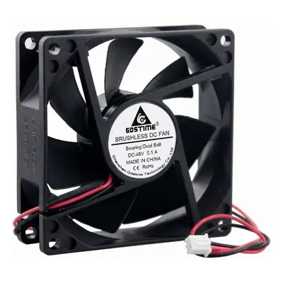 Ventilátor 80x80x25mm, 48V DC, XH2.54 - 2pin