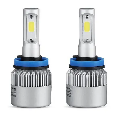 Sada LED autožárovek s paticí H11, COB LED, 4000lm, 12V, 24V - Bílá, 6500K