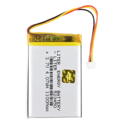 Li-Pol baterie 1100mAh, 3.7V, 523450, JST 1.25 - 3pin