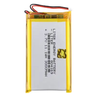 Li-Pol baterie 3000mAh, 3.7V, 804169