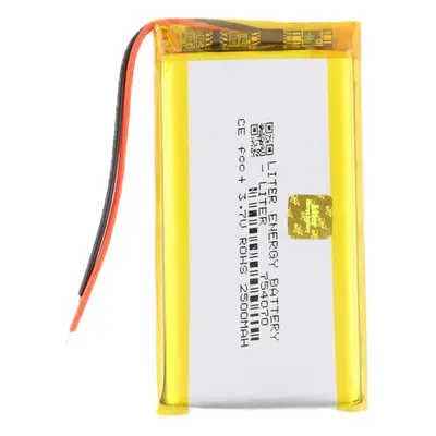 Li-Pol baterie 2500mAh, 3.7V, 754070