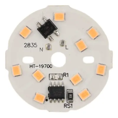 LED modul kulatý 3W, ⌀34mm, 220-240V AC, více barev Červená