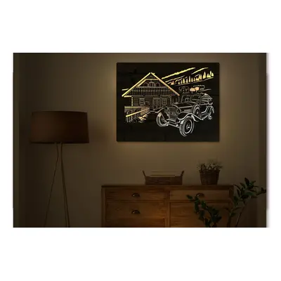 Li-Go "Veterán" světelný obraz 230V 90x60cm provedení povrchu: dub B