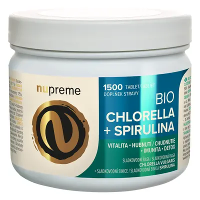 Chlorella + Spirulina 1500 tbl. BIO NUPREME