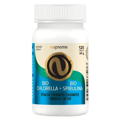 Chlorella + Spirulina 120tbl BIO NUPREME