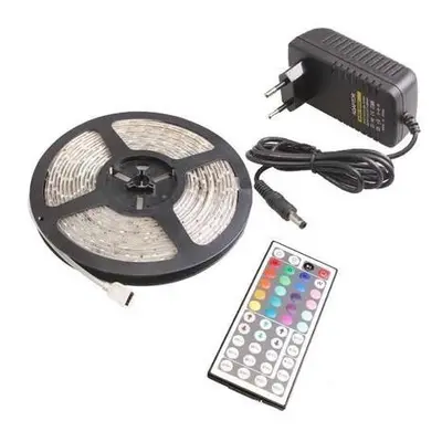 Magg SLPASB2 LED pásek 5m, 30LED/m, 5050, RGB, adaptér, dálkový ovladač