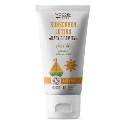 WOODEN SPOON Opalovací tělové mléko Baby & Family SPF 30 MINI 10 ml