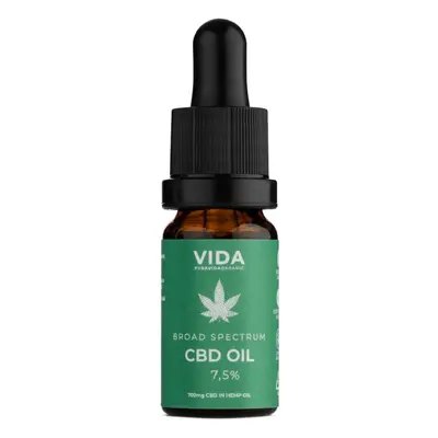 Pura Vida Organic CBD olej 7,5%, Broad spectrum 10 ml