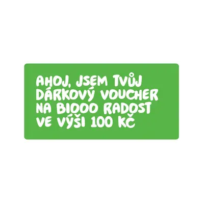 BiOOO Elektronický voucher 100 Kč 1 ks