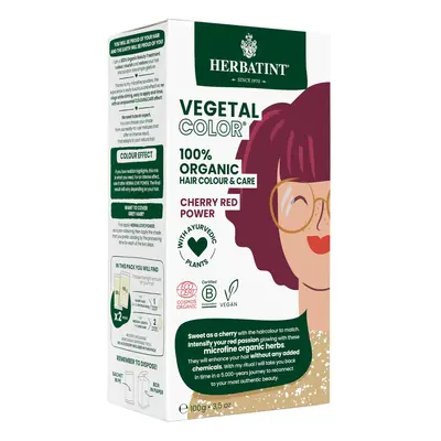 HERBATINT VEGETAL COLOUR Bio rostlinná barva na vlasy CHERRY RED POWER 100 g