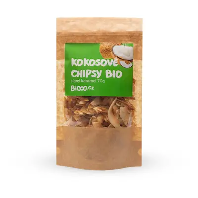 BiOOO Kokosové chipsy slaný karamel BIO 70 g