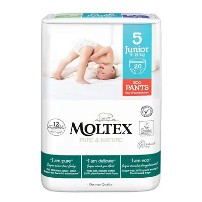 Moltex Natahovací plenkové kalhotky Pure & Nature Junior 9-14 kg 20 ks