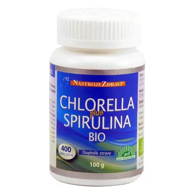 Nástroje Zdraví Chlorella plus Spirulina bio, tablety 400 ks, 100 g