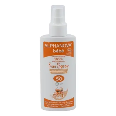 Alphanova Bébé Opalovací mléko ve spreji pro miminka SPF 50 125 ml