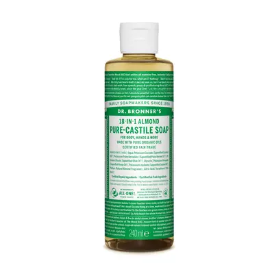 Dr. Bronner's Tekuté universální mýdlo ALL-ONE!, Almond 240 ml