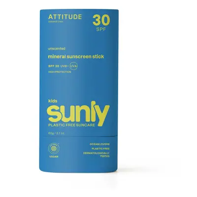 Attitude Dětská 100% minerální ochranná tyčinka na celé tělo (SPF 30) bez vůně 60 g