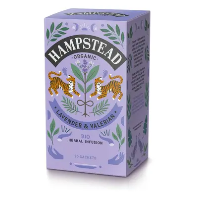 Hampstead Tea London BIO bylinný čaj s levandulí a kozlíkem, 20ks 20g