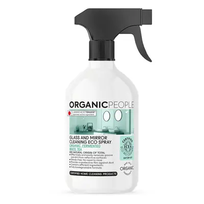 Organic People Eko čisticí sprej na sklo a zrcadla - Organický fermentovaný bílý čaj 500 ml