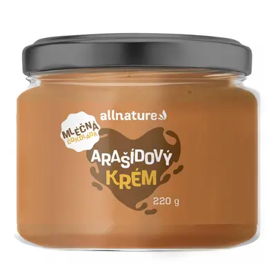 Allnature Allnature Arašídový krém s mléčnou čokoládou, 220 g