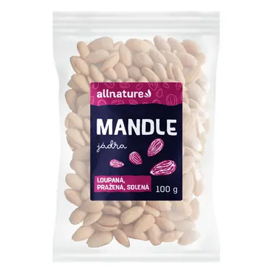 Allnature Allnature Mandle loupané pražené solené, 100 g