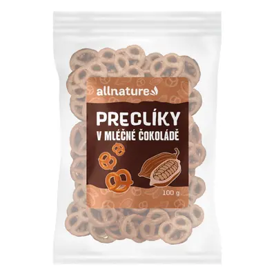 Allnature Allnature Preclíky v mléčné čokoládě, 100 g