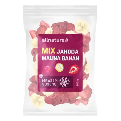 Allnature Allnature Mix lyofilizovaného ovoce - jahoda, malina, banán, 100 g