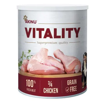 Akinu Akinu VITALITY 3/4 kuřete pro psy, 800 g