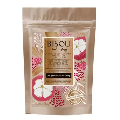 Bisou BISOU Třpytivý kávový peeling - korekce kůže, 200 g