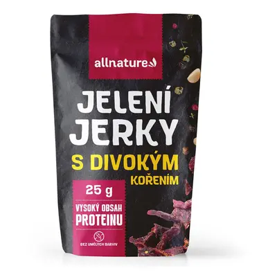 Allnature Allnature Jelení Jerky s divokým kořením, 25 g