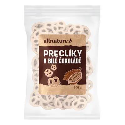 Allnature Allnature Preclíky v bílé čokoládě, 100 g