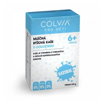 COLVIA COLVIA Mléčná rýžová kaše Natural s colostrem, 210 g