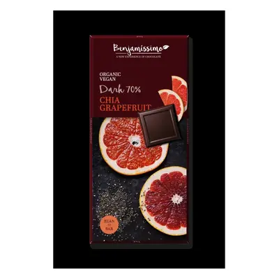 Benjamissimo Benjamissimo Čokoláda tmavá 70% s chia a grapem, 70g, Bio