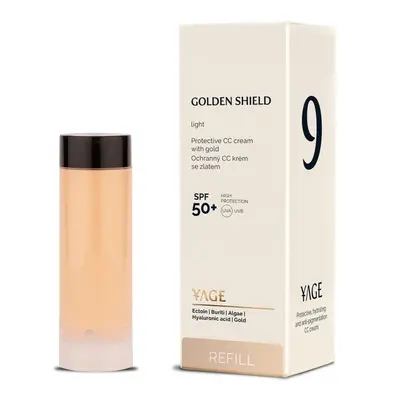 Yage č. 9 ochranný CC krém se zlatem a SPF 50 GOLDEN SHIELD Light Varianta: Náhradní náplň