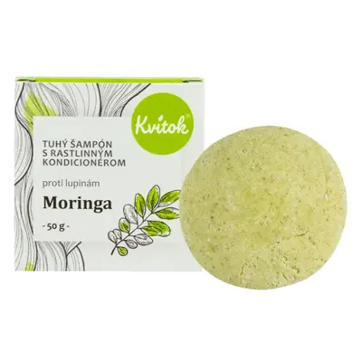 Kvitok tuhý šampon s kondicionérem proti lupům Moringa Varianta: Velké balení 50 g