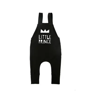 Dětské tepláky na kšandy s nápisem ,,little prince" - 86/92 (12-24M)