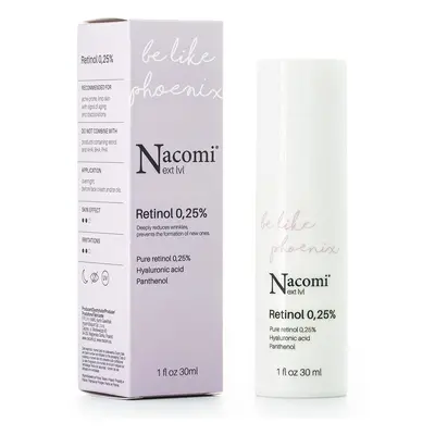 Nacomi Next Lvl. - Retinol sérum 0,25%, zralá, smíšená-mastná pleť, 30 ml