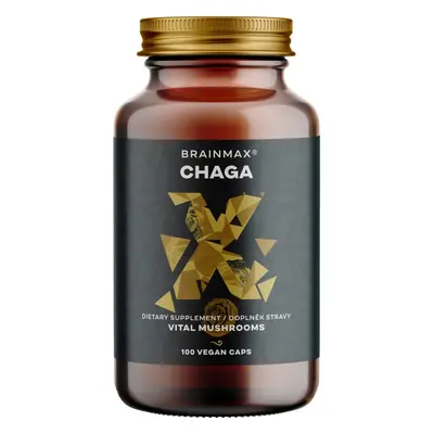 BrainMax Chaga extrakt, 50 % polysacharidů a 20 % beta-1,3/1,6 D-glukanů, 500 mg, 100 rostlinnýc